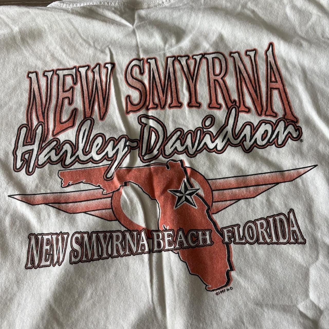Harley Davidson Crazy Vintage 90s White Harley Davidson Staff Essential Graphic Tee! Size 2XL Size US XXL / EU 58 / 5 - 6 Thumbnail