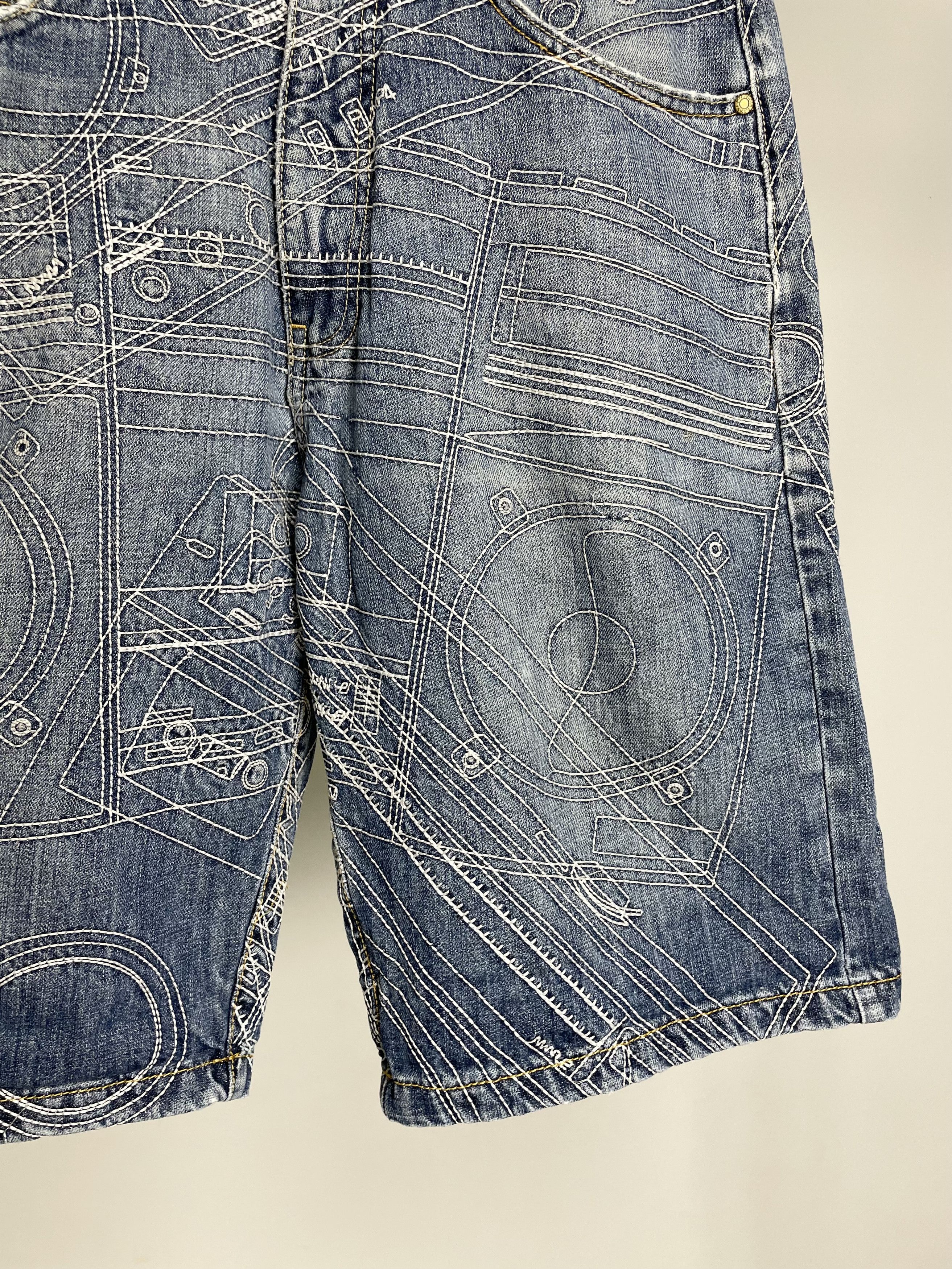 Fubu Sir Benni Miles Vintage Loose Fit Denim Jorts Y2K Shorts Size US 32 / EU 48 - 18 Thumbnail
