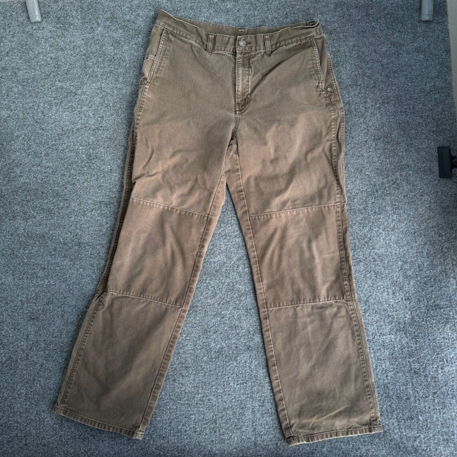 image of Vintage Patagonia Mens Stand Up Pants Organic Cotton 32X30 Canvas Double Knee in White
