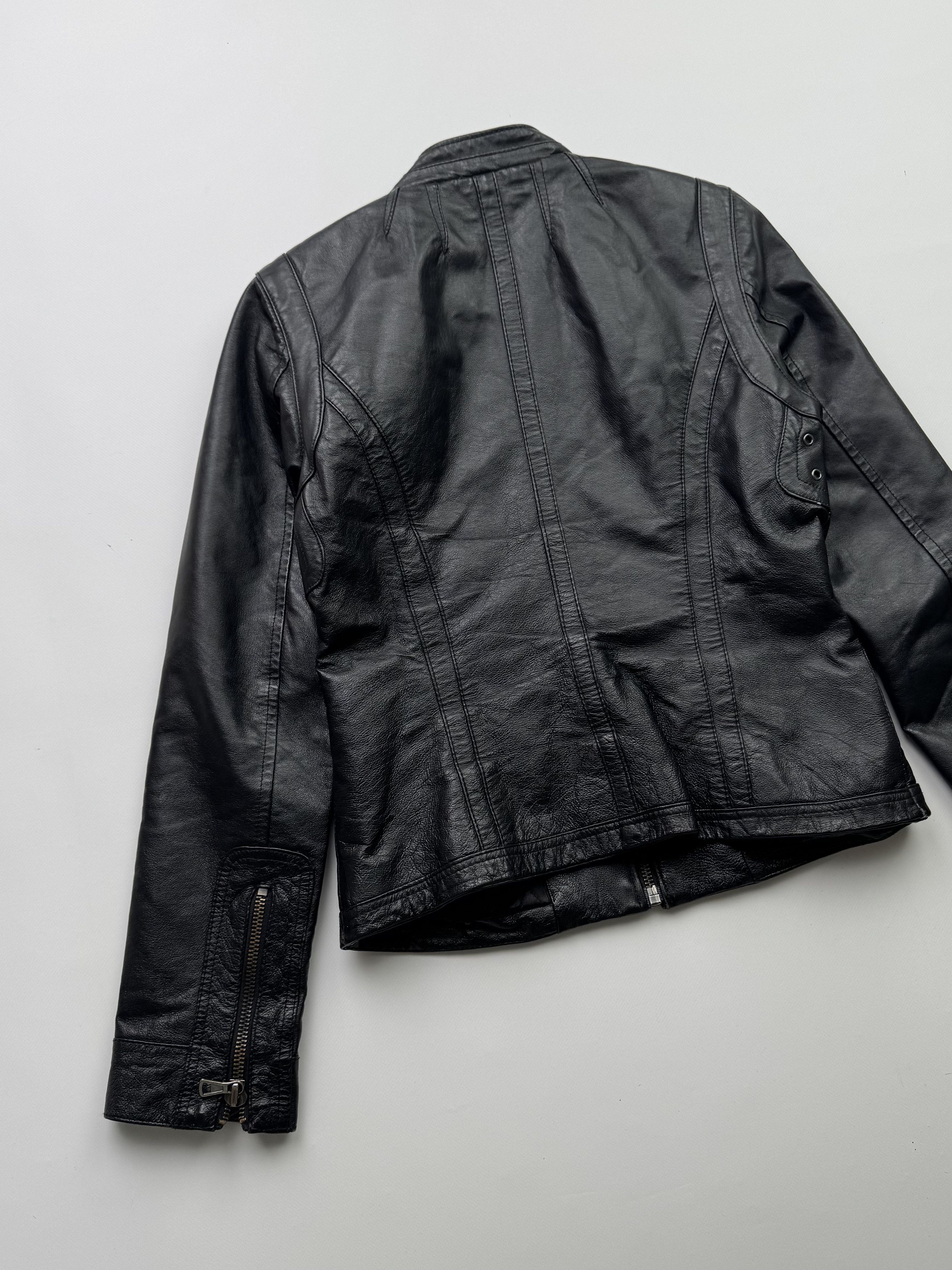 Japanese Brand Vintage Cropped Leather Jacket B732(V249)E2 Size M / US 6-8 / IT 42-44 - 8 Thumbnail