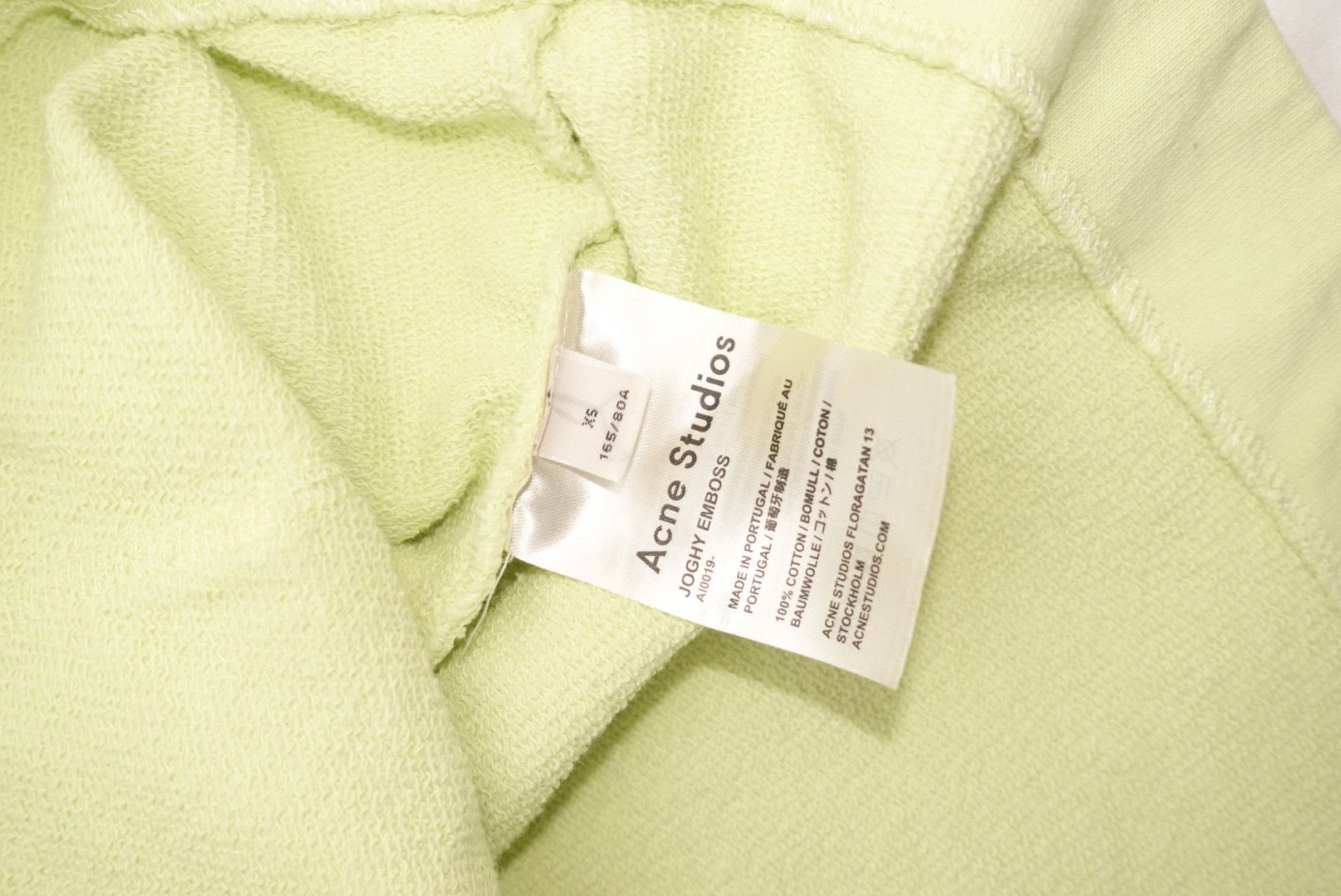 Acne Studios Acne Studios Joghy Emboss Green Cropped Hoodie Sweatshirt Size XS / US 0-2 / IT 36-38 - 4 Thumbnail