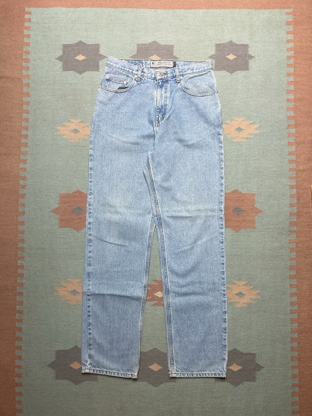 Vintage American eagle denim jeans light wash straight skater 31x34 Size US 31 - 1 Thumbnail