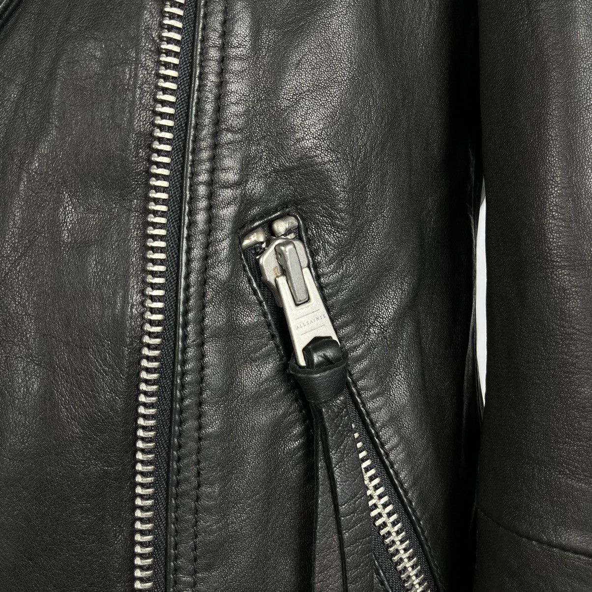 Allsaints Ladies AllSaints Dalby Biker black leather jacket Size XS / US 0-2 / IT 36-38 - 11 Thumbnail