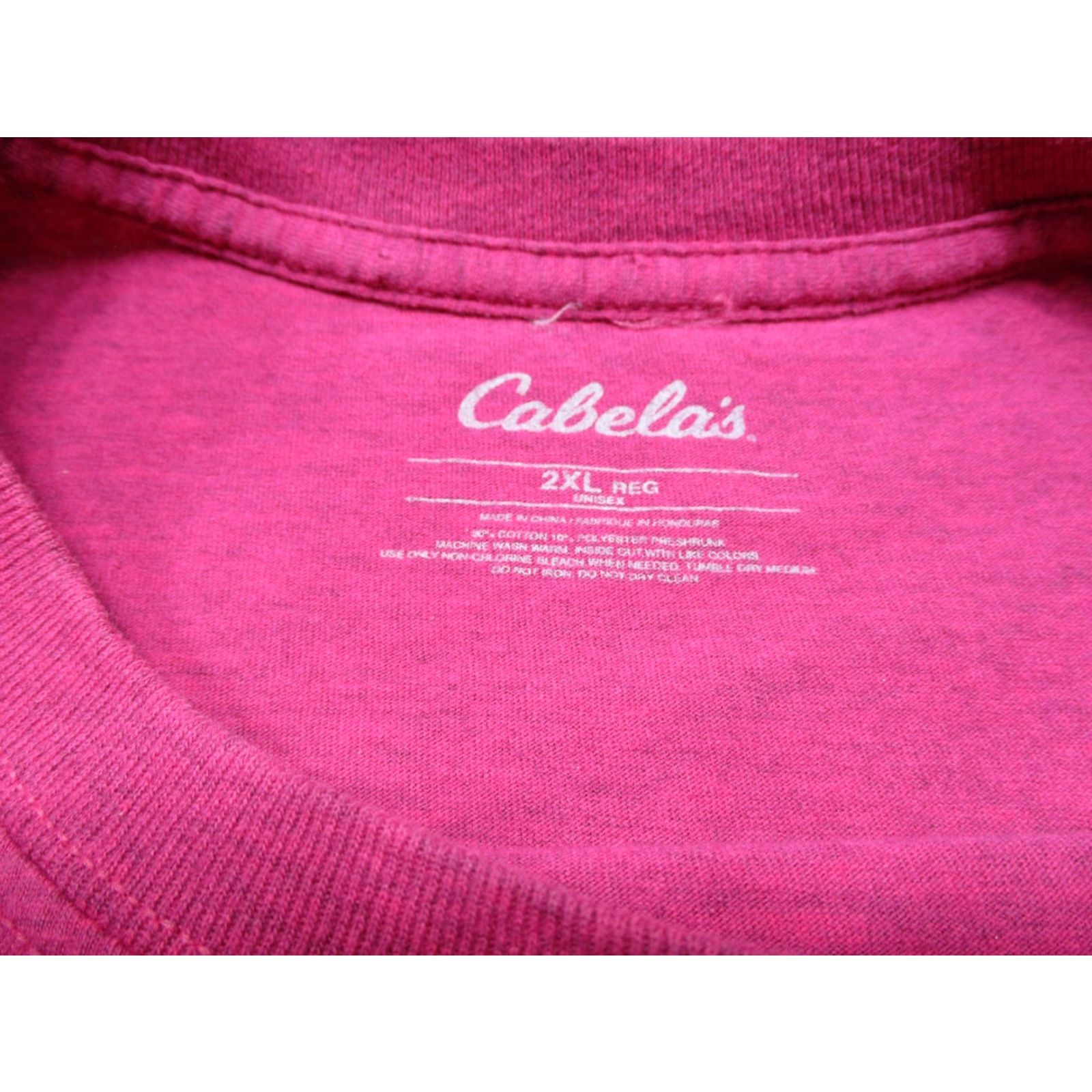 Vintage Cabela's Mens 2XL Purple Short Sleeve T Shirt Camo Print Graphic Read Chest Crew Neck Shirt Mens Size US XXL / EU 58 / 5 - 4 Thumbnail