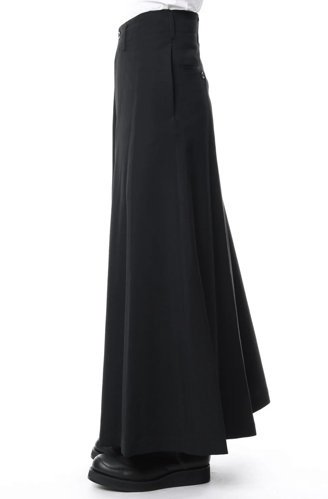 Yohji Yamamoto Yohji Yamamoto Pour Homme W/GABARDINE Flare Wide Pants Black Size US 28 / EU 44 - 4 Thumbnail