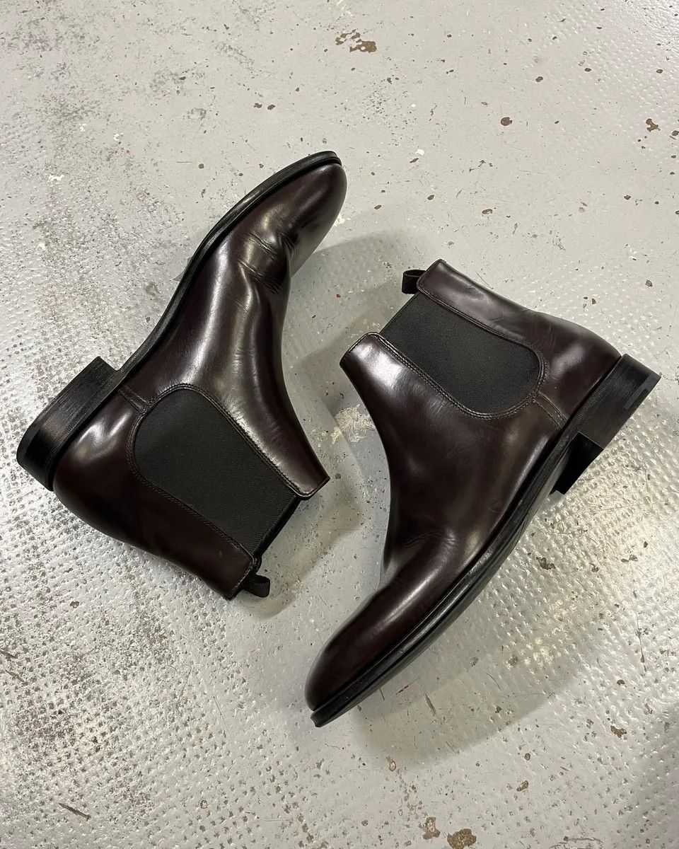 Prada Prada Brown Leather Chelsea Boots Size US 8 / EU 41 - 4 Thumbnail
