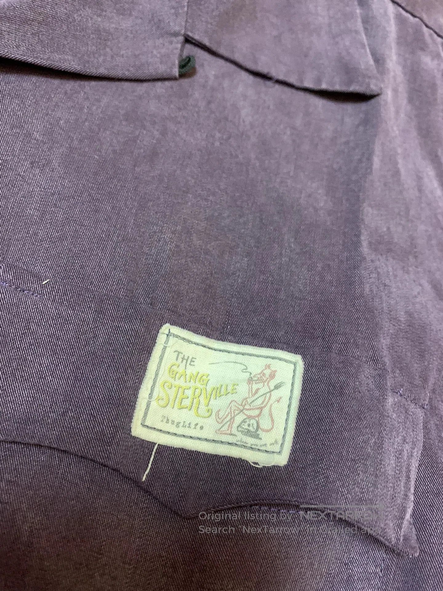 Gangster Doodles GANGSTERVILLE Silk Purple Shirt. Size US M / EU 48-50 / 2 - 4 Thumbnail