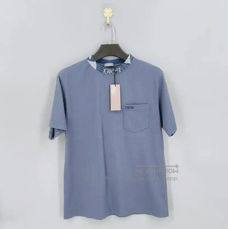 Dior Dior Blue Cotton Men's T-Shirt . Size US S / EU 44-46 / 1 - 1 Thumbnail