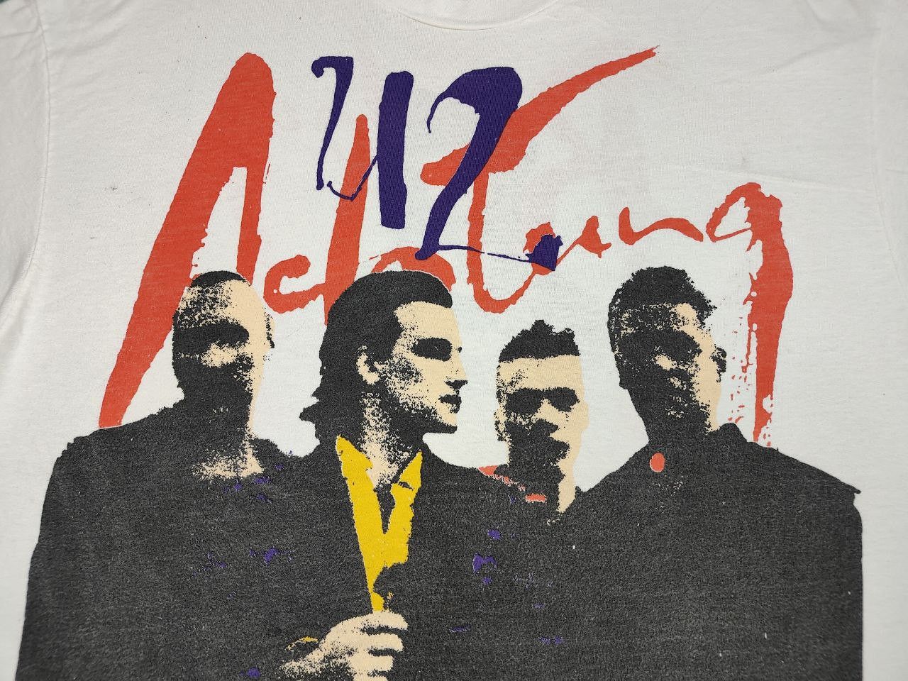 Vintage 1991 Vintage Overprint U2 Band T Size US XL / EU 56 / 4 - 3 Thumbnail