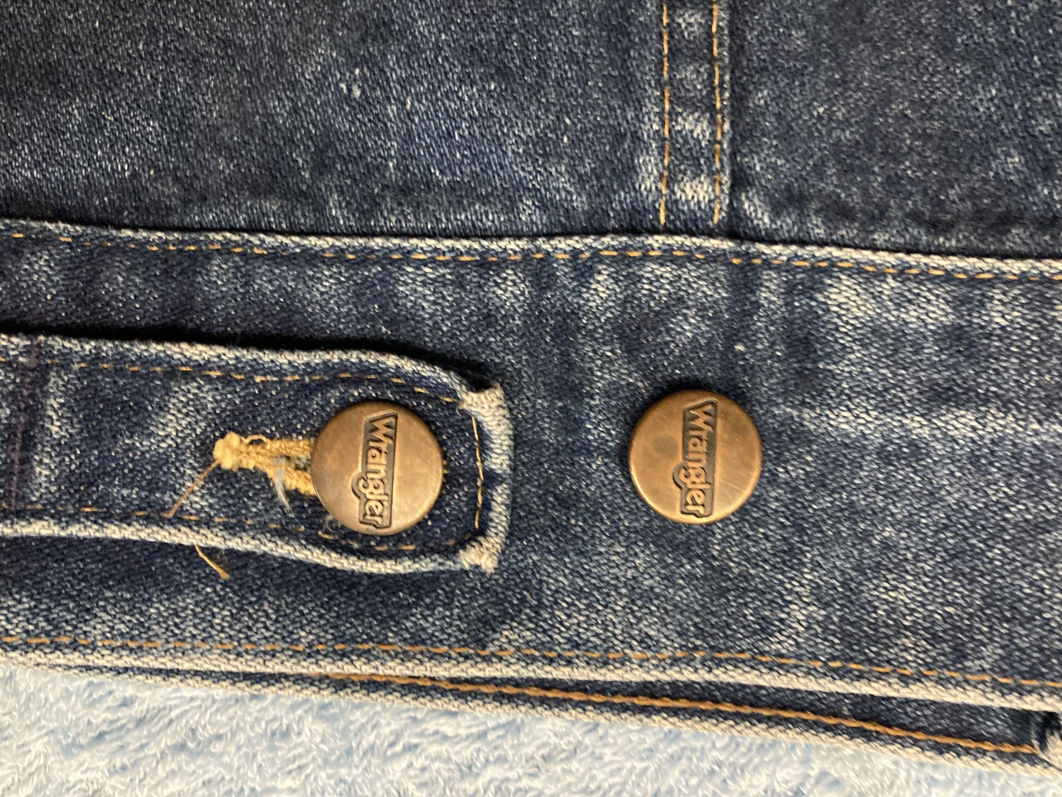 Vintage × Wrangler Wrangler Indigo denim jacket Classic 80-90s denim jacket Size US S / EU 44-46 / 1 - 12 Thumbnail