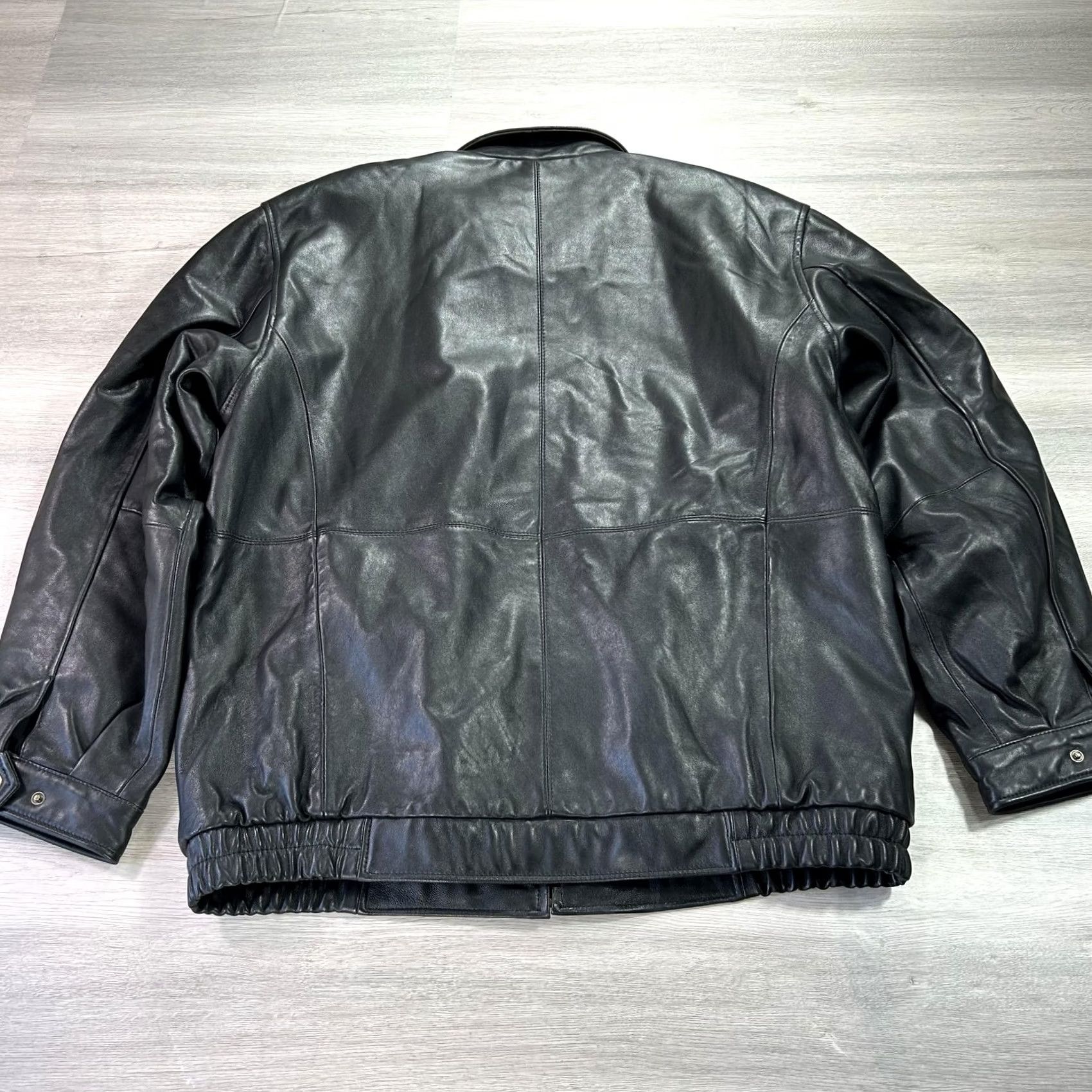 Joseph Joseph & Feiss Leather Jacket Mens 2XLT Black Lambskin Zip Bomber Quilted Lined Jacket Size US XXL / EU 58 / 5 - 2 Thumbnail