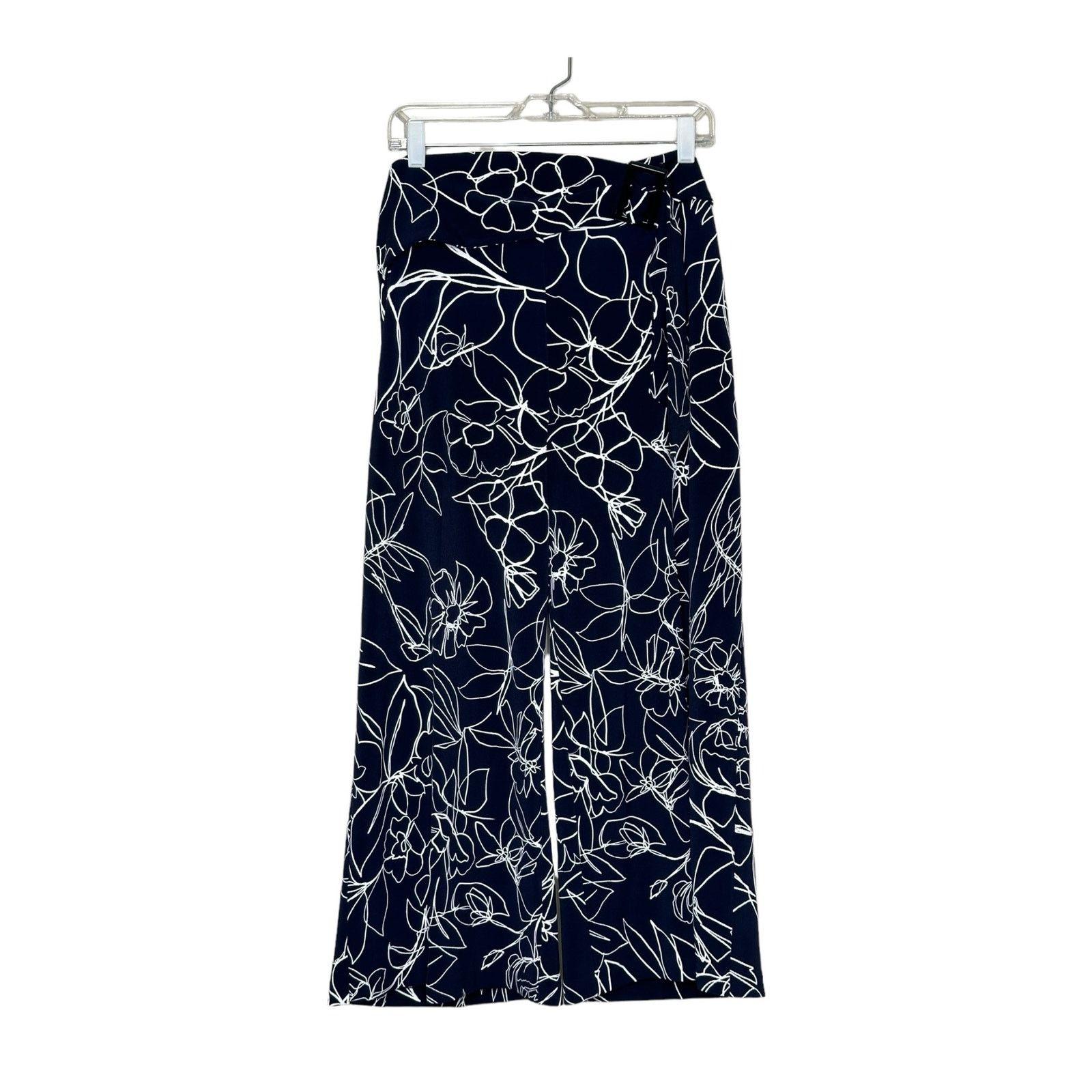 Joseph Ribkoff Joseph Ribkoff blue white wide leg belted crop pants size 14 Size 36" / US 14 / IT 50 - 11 Thumbnail