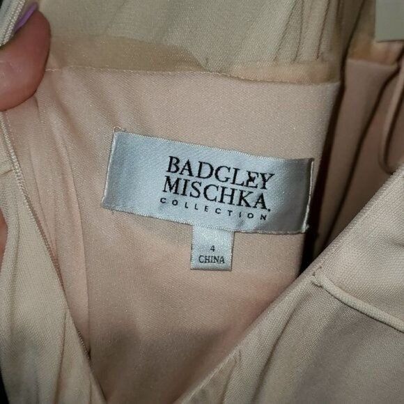 Badgley Mischka Badgley Mischka Collection Embellished Sheer Blush Maxi Even Size S / US 4 / IT 40 - 8 Thumbnail