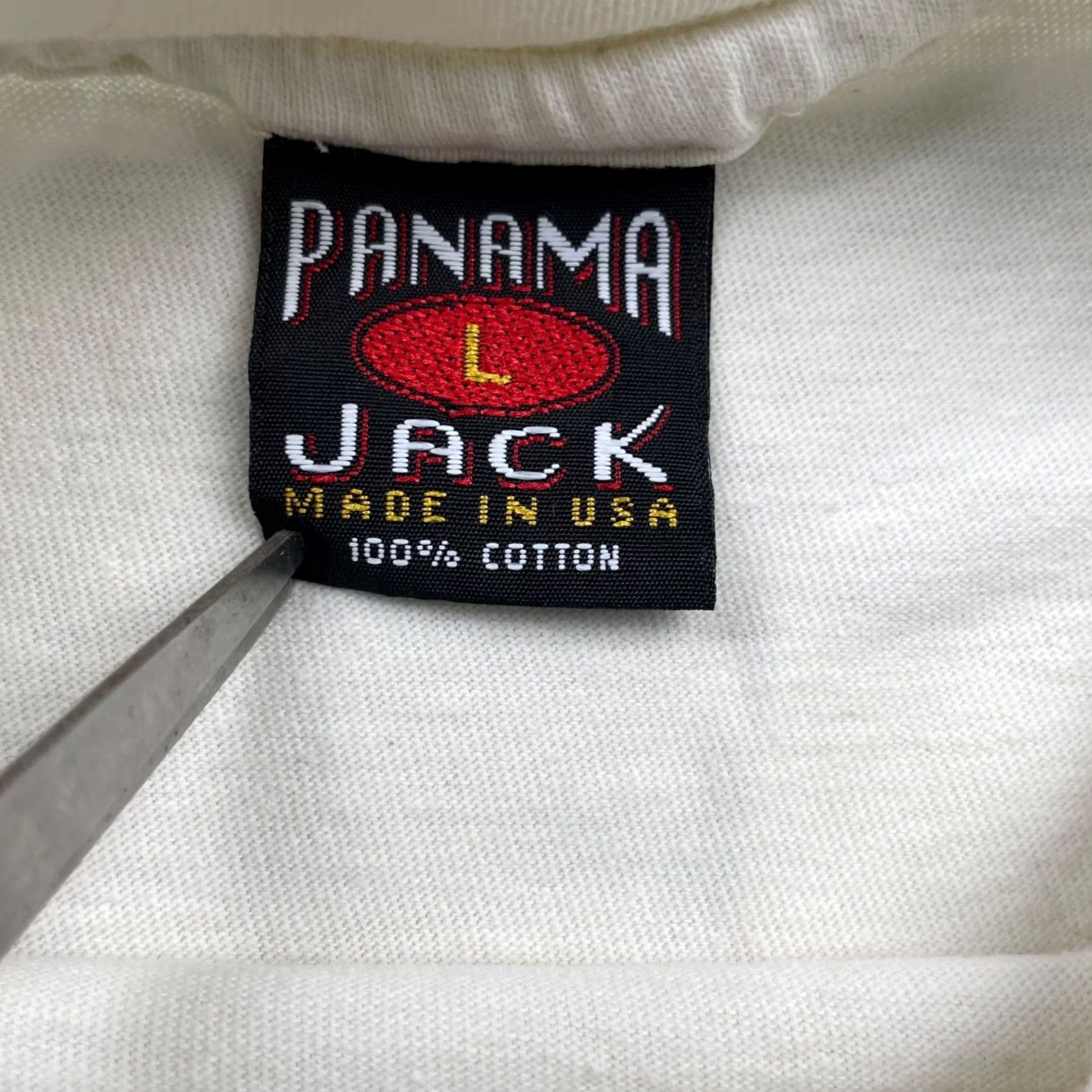 Panama Jack VINTAGE Panama Jack Myrtle Beach Men's T-Shirt White Large S/S Crew Neck 100% Cotton 2-Sided Graphics USA Mens Size US L / EU 52-54 / 3 - 6 Thumbnail