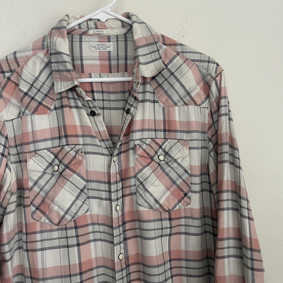 Allsaints Allsaints Western Plaided Button Down Long Sleeve Shirt Size US L / EU 52-54 / 3 - 1 Thumbnail