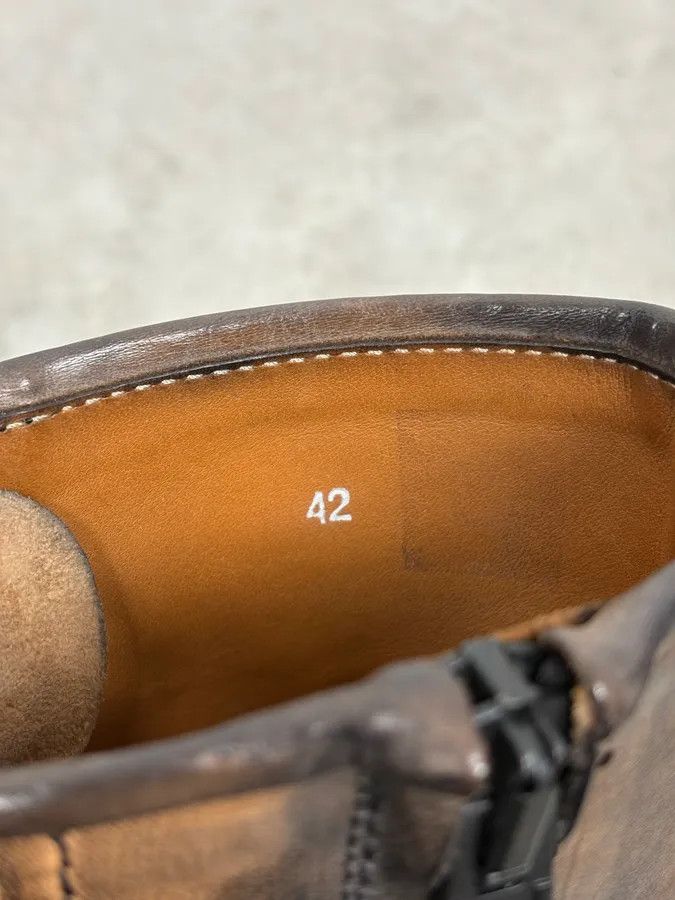 Dsquared2 2010s Dsquared2 Brown Irregular Leather Boots Size US 9 / EU 42 - 9 Thumbnail