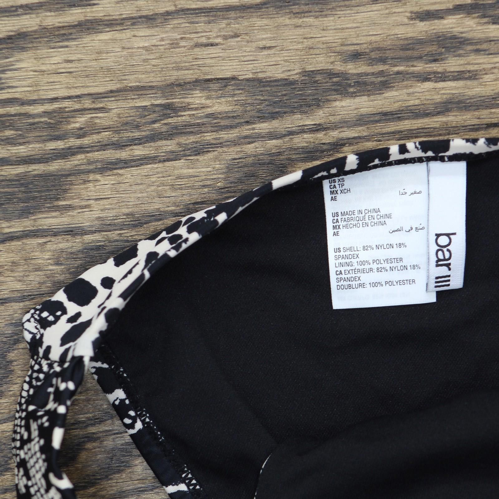 Bar III Nwt Bar Iii Womens Hipster Bikini Swim Bottom Black Multi Xs Size ONE SIZE - 4 Thumbnail