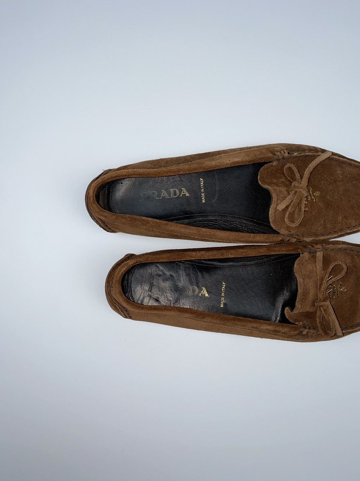 Prada 🚨 Prada MILANO vintage brown leather suede driving shoes Size US 7.5 / IT 37.5 - 15 Thumbnail