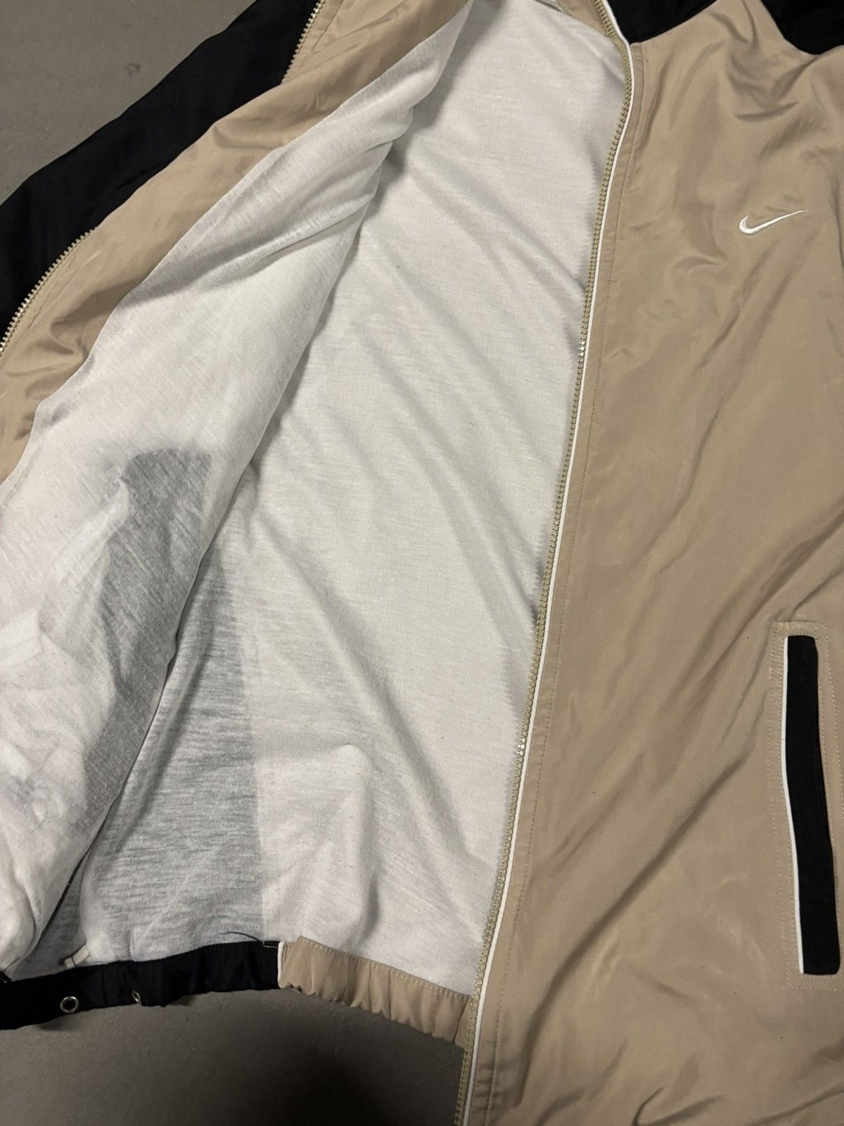 Japanese Brand × Nike × Vintage Vintage Nike Korean Truck Jacket Begie Rare 1990s Size US XXL / EU 58 / 5 - 7 Thumbnail
