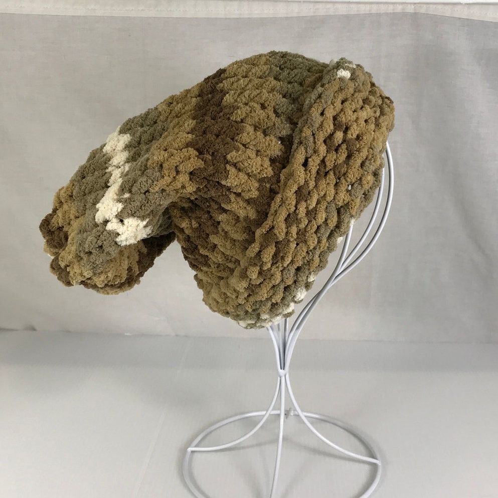 Handmade NWT Handmade Chunky Knitted Multicolor Adult Slouchy Beanie Size ONE SIZE - 2 Thumbnail