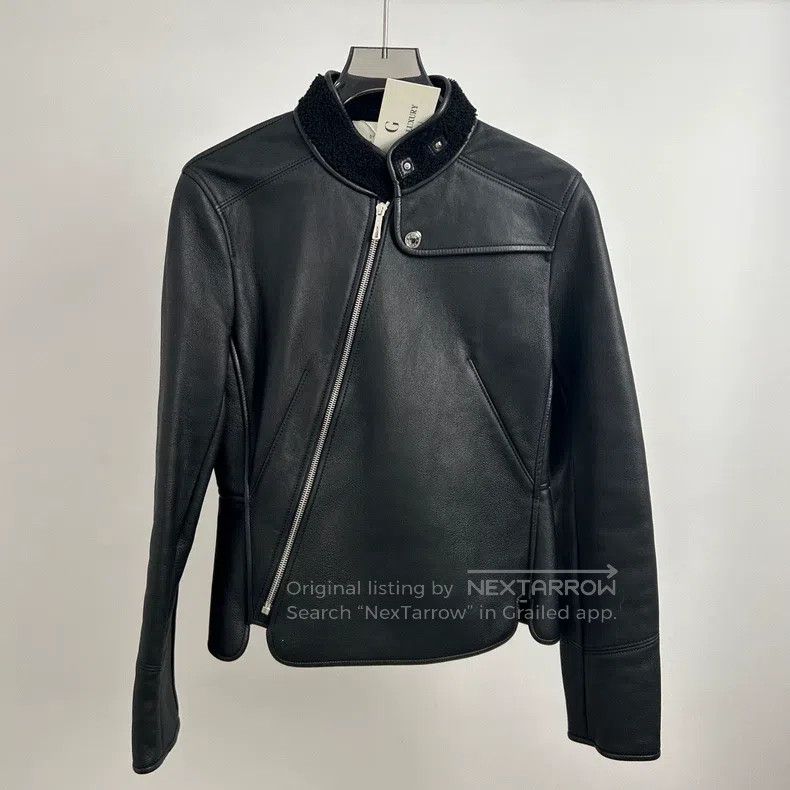 Hermes Hermes Pure Black Leather and Fur Integrated Jacket Size XS / US 0-2 / IT 36-38 - 1 Thumbnail