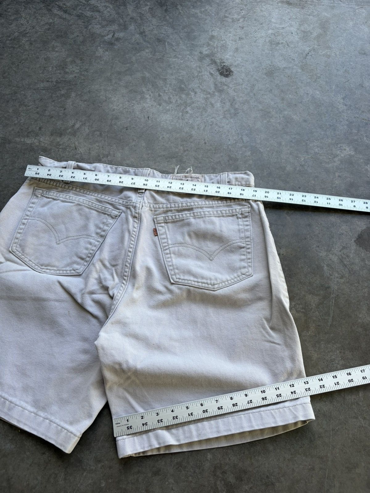 Levi's Levi’s 545 Vintage Cream Denim Shorts Jorts Skater 90s Size US 38 / EU 54 - 5 Thumbnail