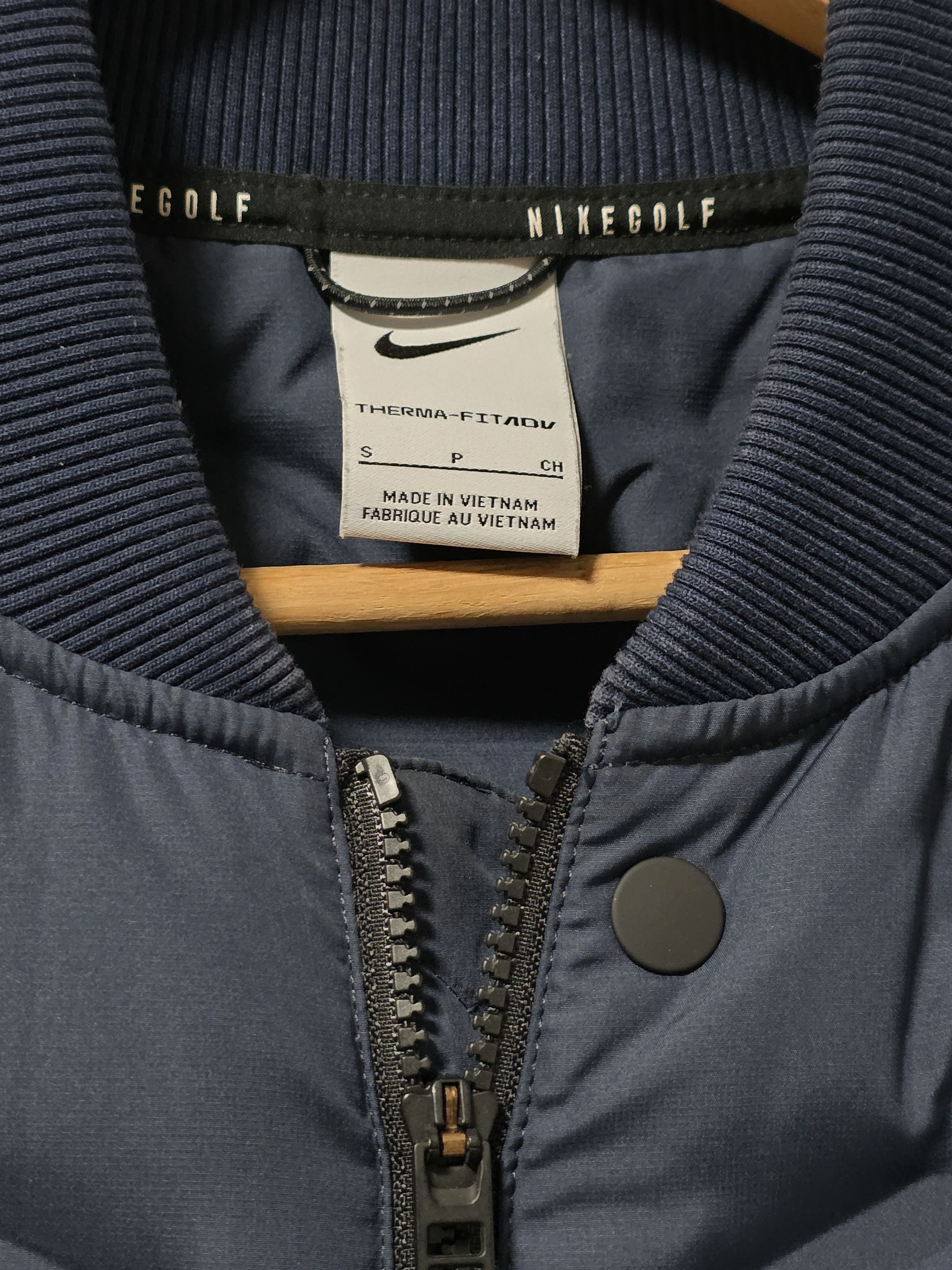 Nike Mens Nike Thermafit ADV Full Zip Golf Vest Obsidian Blue Size US S / EU 44-46 / 1 - 5 Thumbnail