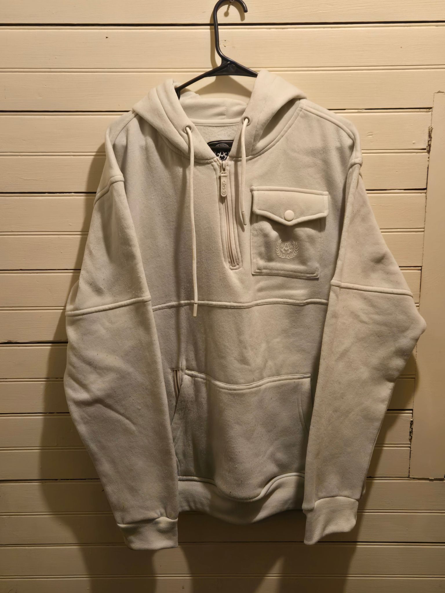 Akademiks Akademiks Hoodie Mens XL White Quarter Zip Fleece Lined Size US XL / EU 56 / 4 - 1 Thumbnail