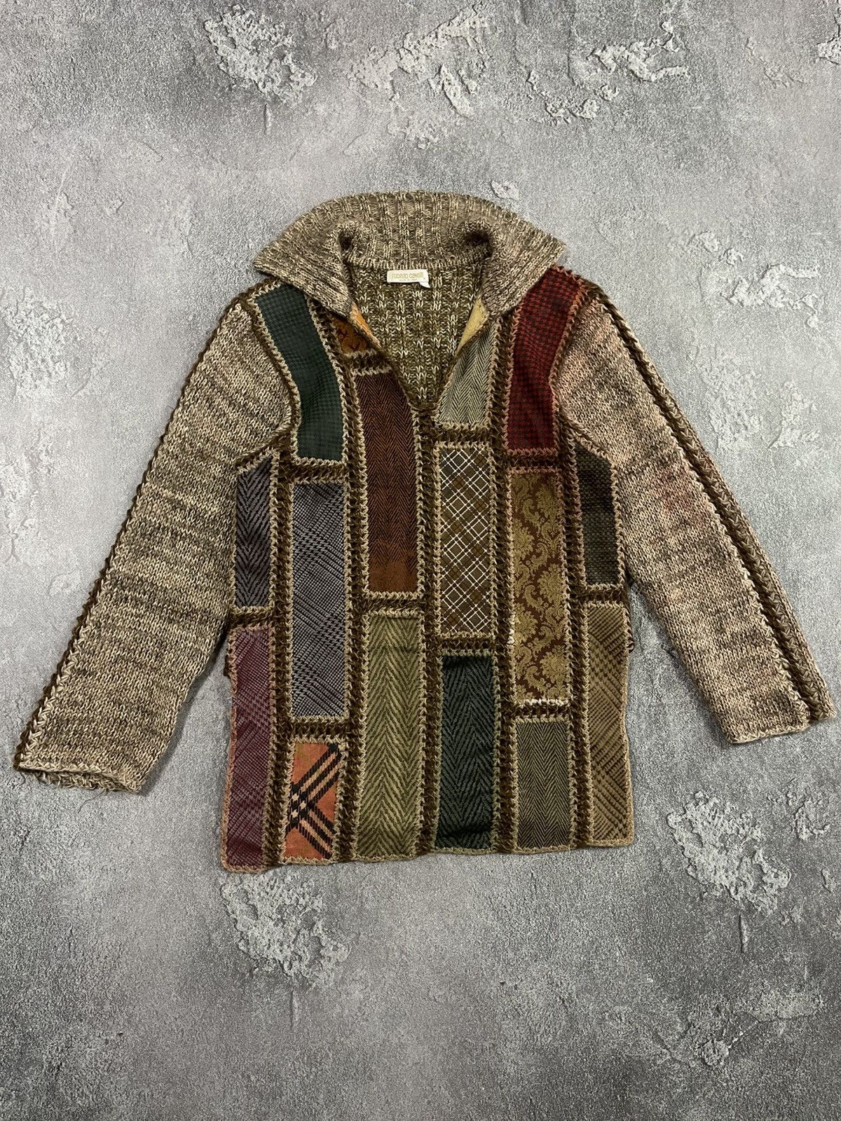 Roberto Cavalli Rare Roberto Cavalli Patchwork Leather Mohair Knit Sweater Size M / US 6-8 / IT 42-44 - 1 Thumbnail