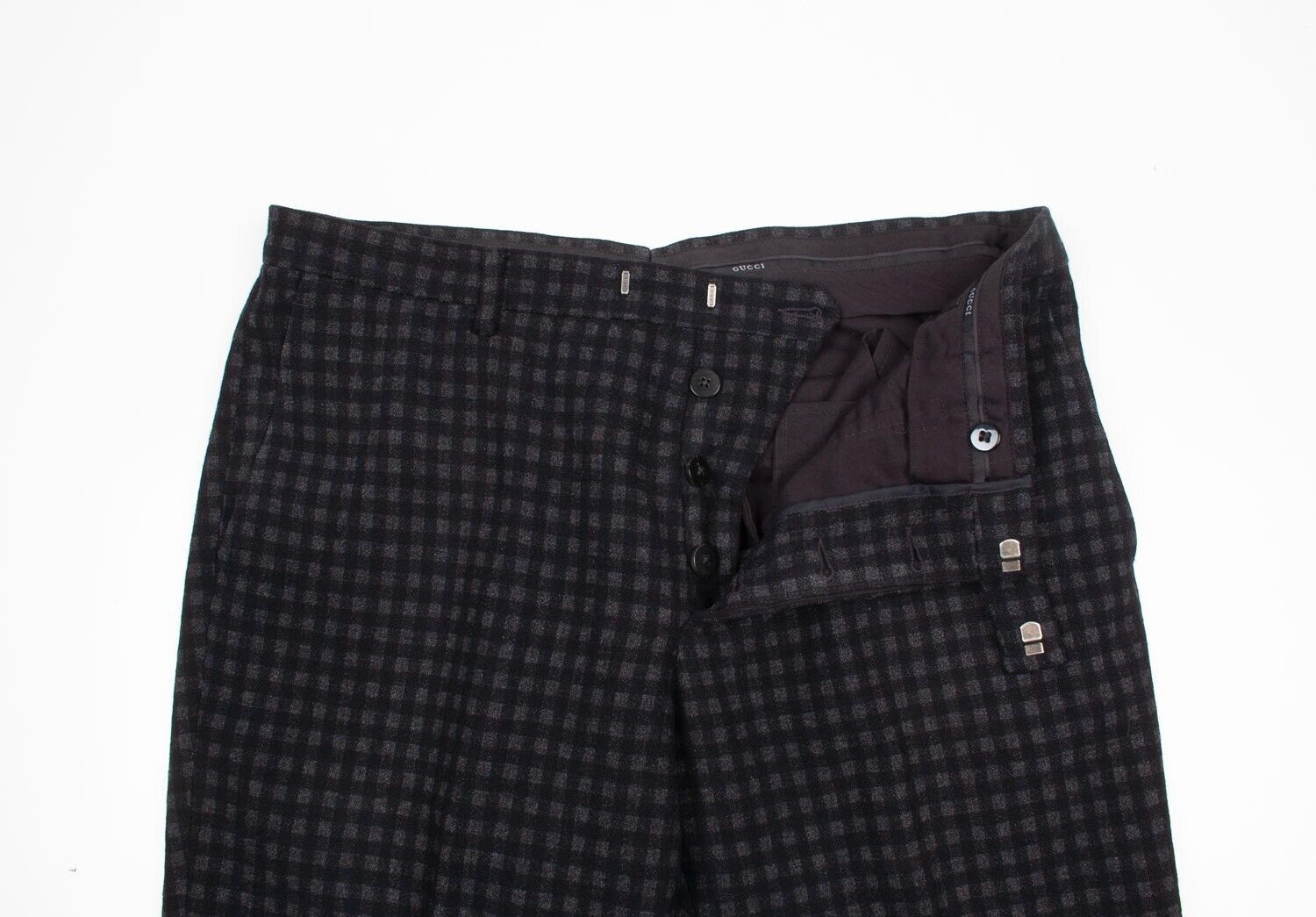 Gucci Gucci Men Pants Wool Check Size ITA52R/Large, S1247 Size US 36 / EU 52 - 2 Thumbnail