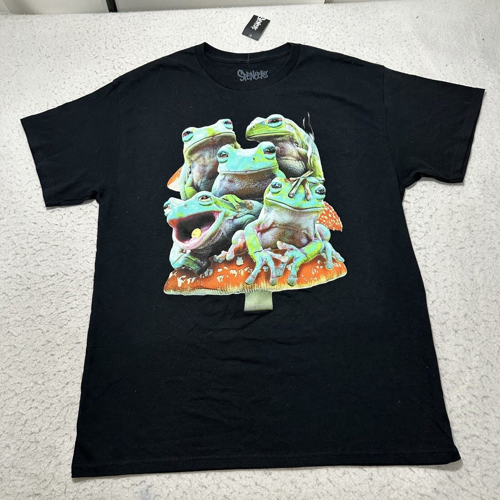 Other Spencer's Large Tree Frogs Rainforest Graphic T Shirt Black Size US L / EU 52-54 / 3 - 1 Thumbnail
