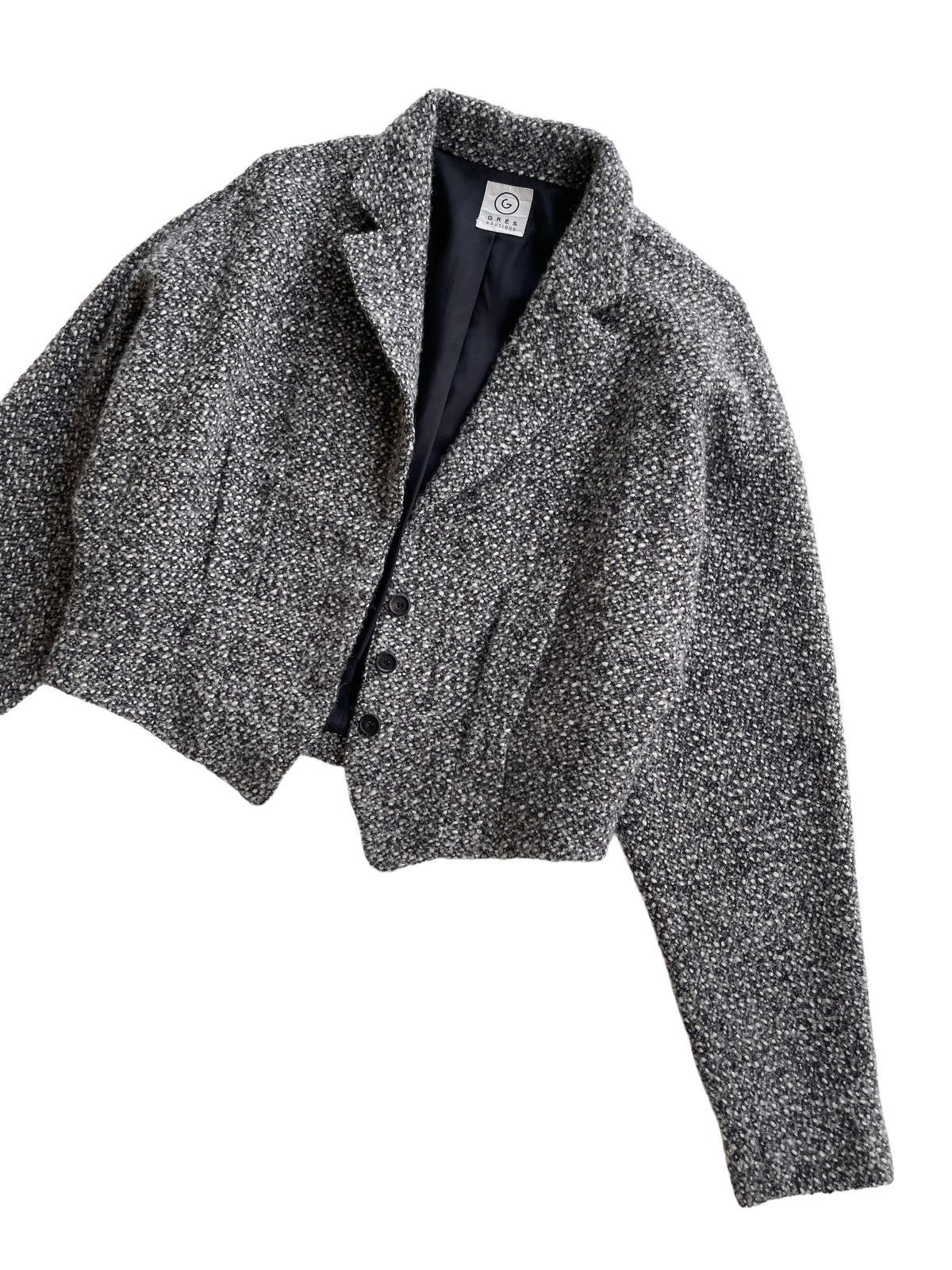Japanese Brand Gres Wool Cropped Batwing Jacket France Size M / US 6-8 / IT 42-44 - 10 Thumbnail