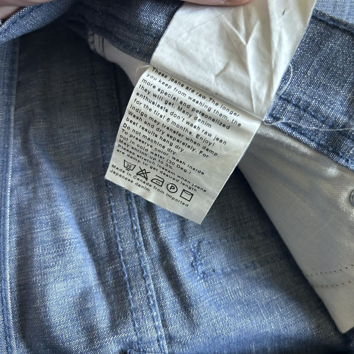 Naked & Famous 2013 Made in Canada 10 oz Selvedge Chambray Japanese Denim Size US 32 / EU 48 - 6 Thumbnail