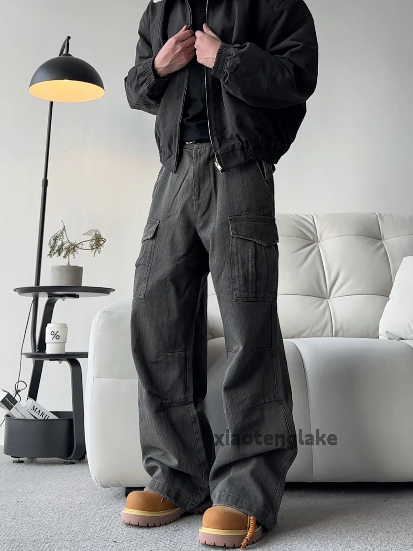 Designer × Japanese Brand × Vintage washed faded loose baggy skate carpenter cargo pants Size US 30 / EU 46 - 5 Thumbnail