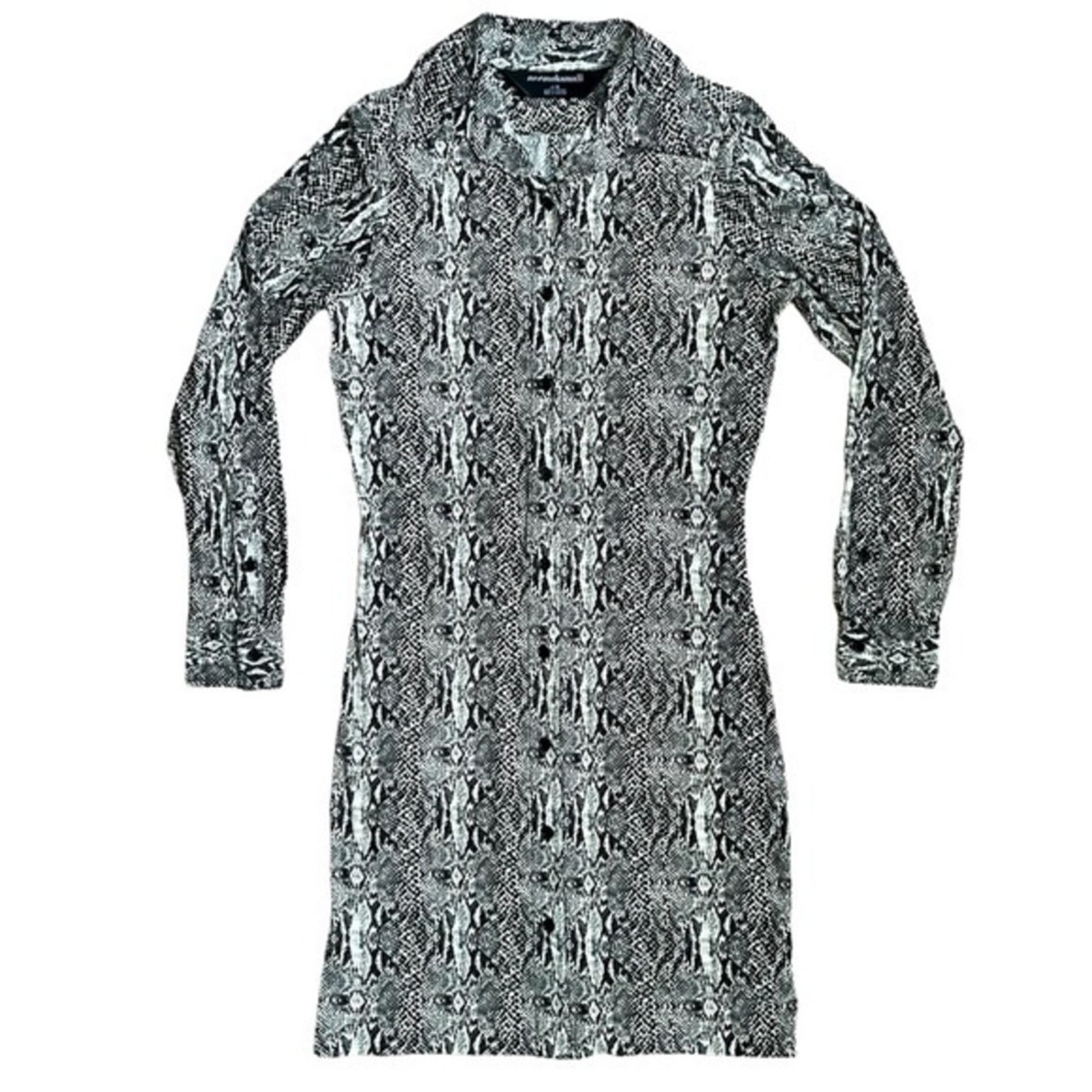 Norma Kamali Norma Kamali Snake Print Buttoned Sheath Shirt Dress Size S Size S / US 4 / IT 40 - 1 Thumbnail