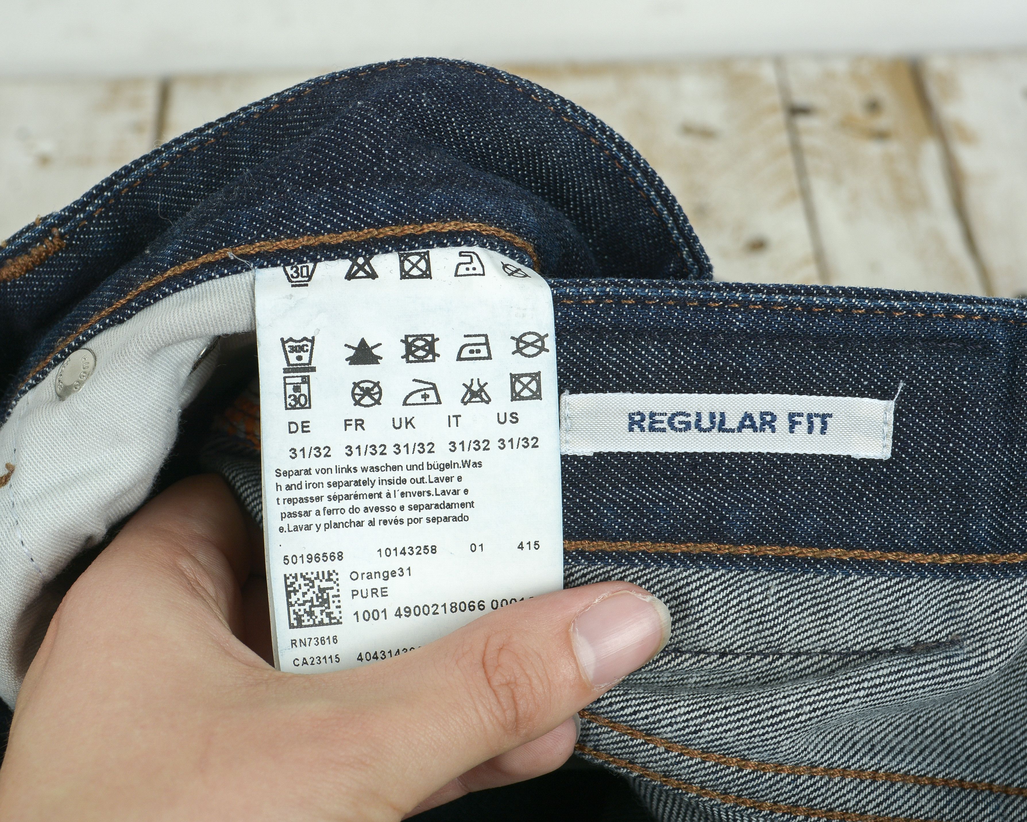 Hugo Boss × Indigo × Japanese Brand HUGO BOSS ORANGE PURE W31 L32 Jeans Denim Pants button Fly Size US 31 - 6 Thumbnail