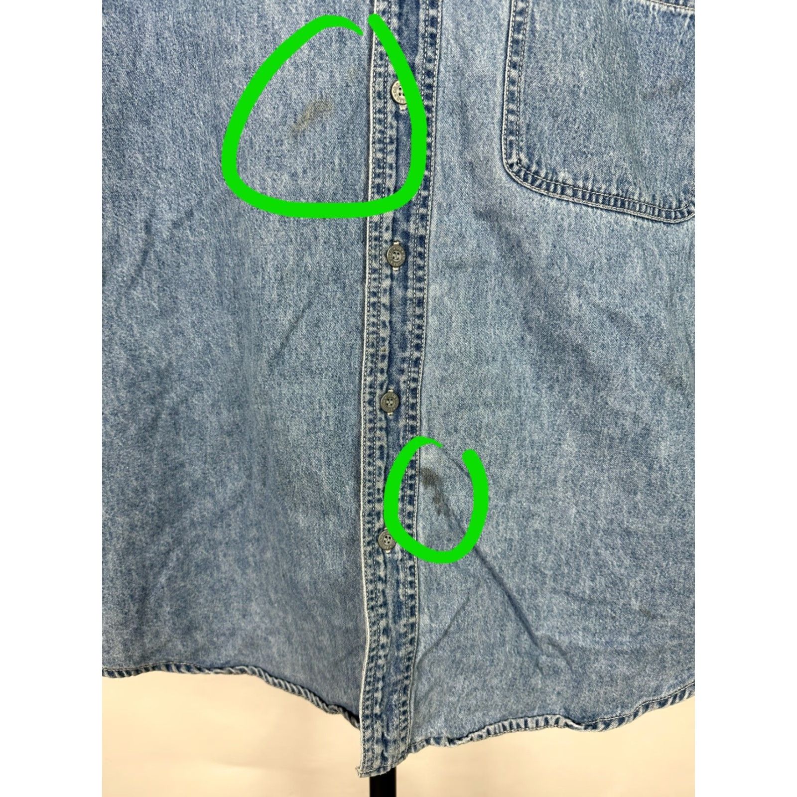 Vintage VINTAGE Arizona Jeans Denim Shirt Men L Blue Button-Up Casual 90s Outdoor Grunge Cowboy Hipster Pockets Heavyweight Size US L / EU 52-54 / 3 - 5 Thumbnail