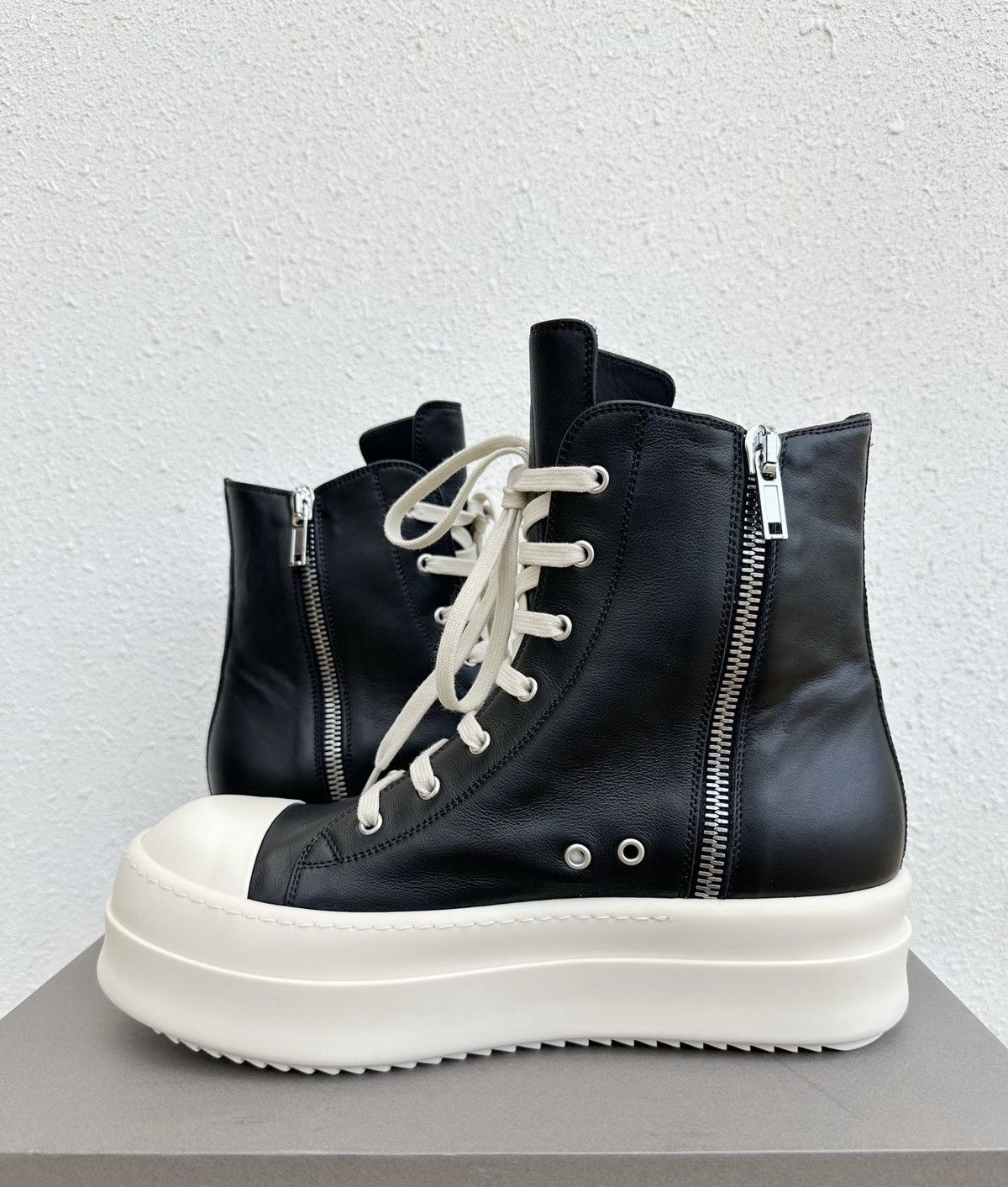 Rick Owens Rick Owens Mainline Leather High-Top Platform Sneakers Size US 10 / EU 43 - 5 Thumbnail