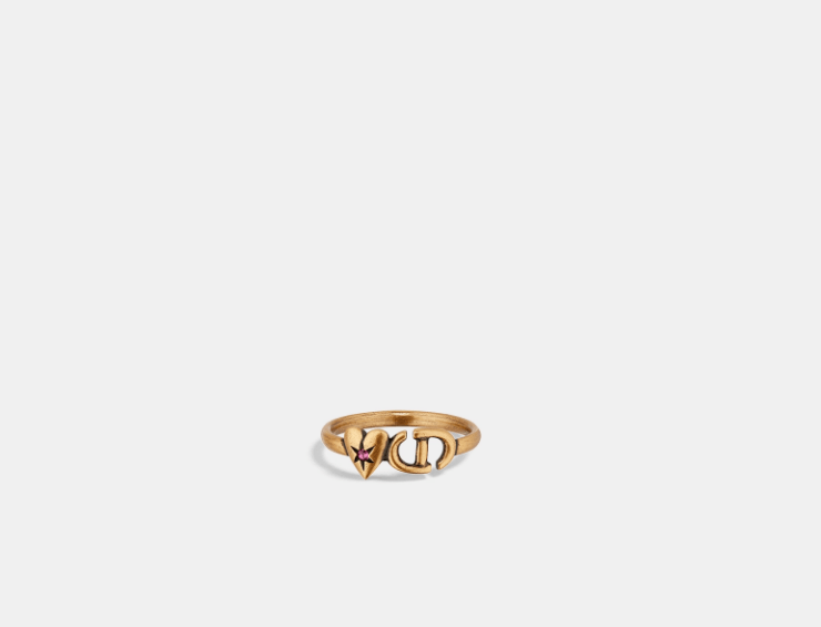 Dior o1w1db10126 R2227W Size : OS / Charms Ring in Gold/Pink Size ONE SIZE - 3 Thumbnail