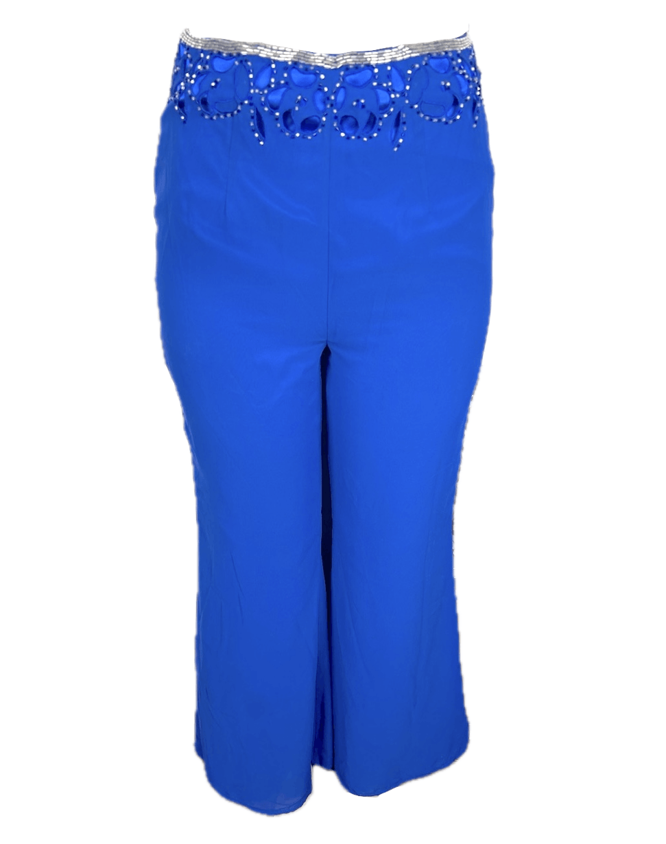Vintage 1990's Beaded Crop Top & Pants Set Size 26" / US 2 / IT 38 - 3 Thumbnail