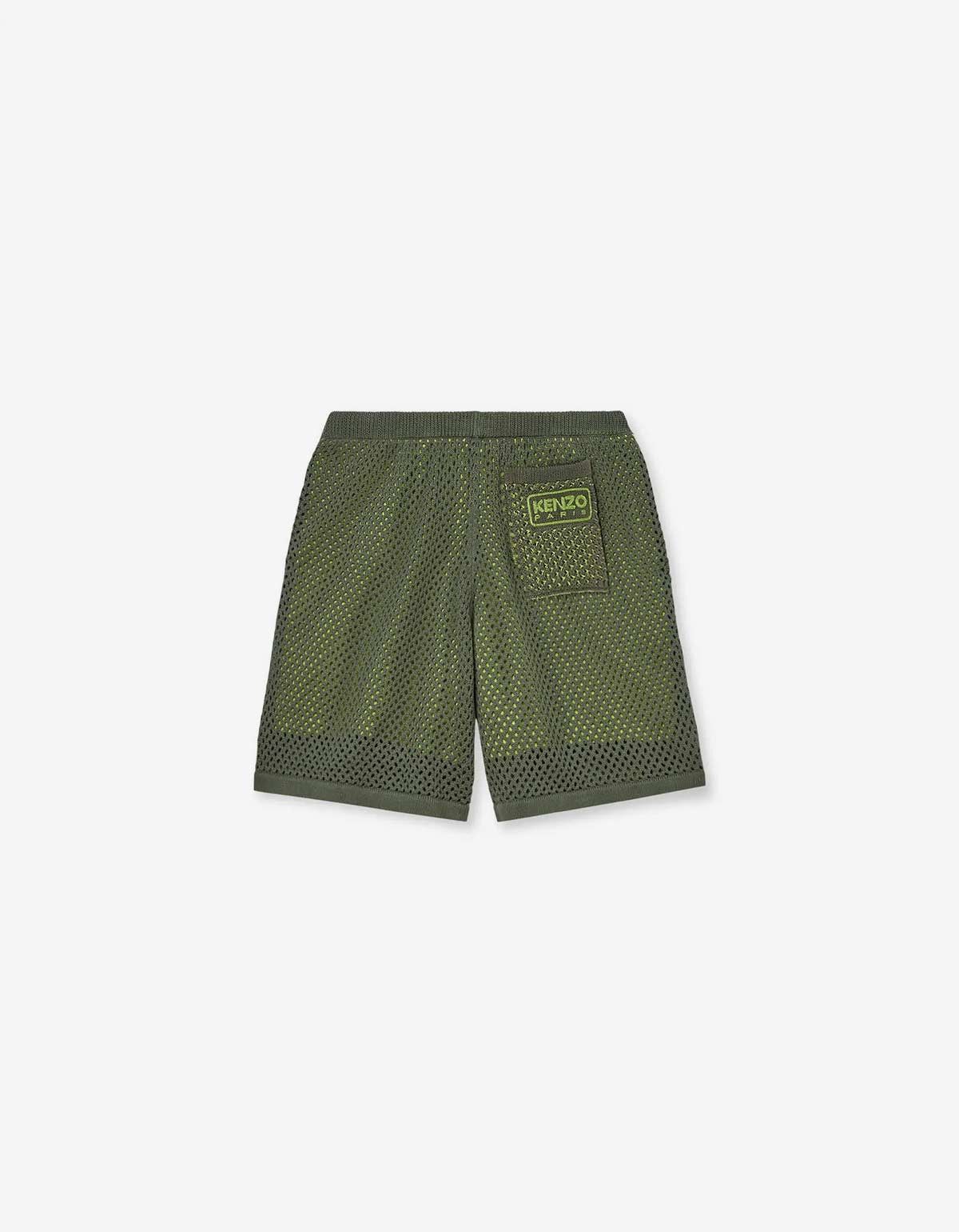 Kenzo Kenzo Green Embroidered Knitted Shorts Size US 30 / EU 46 - 3 Thumbnail