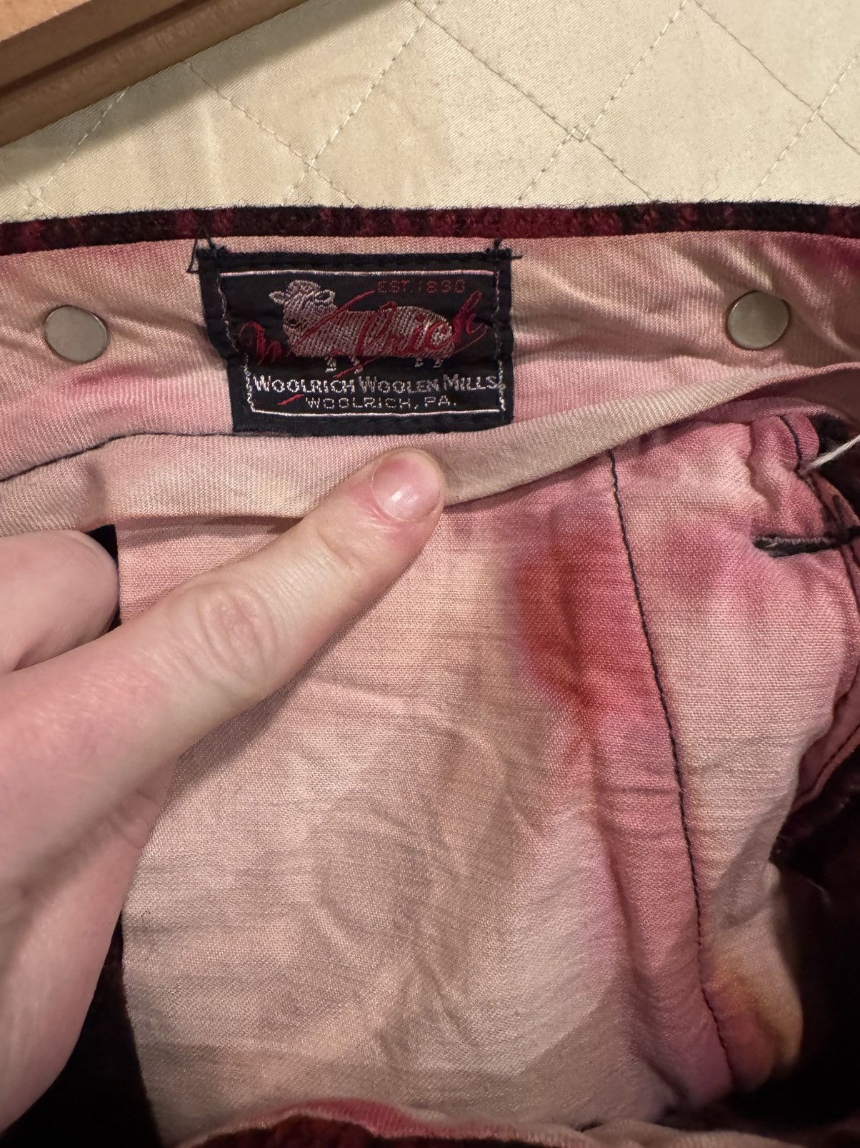 Woolrich Woolen Mills Vintage Woolrich Red Black Plaid Wool Hunting Pants Size US 36 / EU 52 - 3 Thumbnail