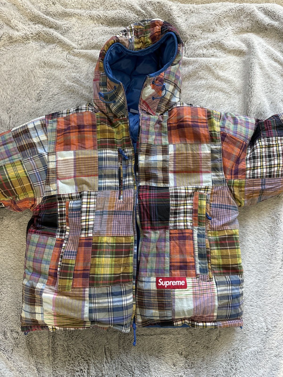 Supreme Supreme Madras Reversible Puffer Jacket | Grailed