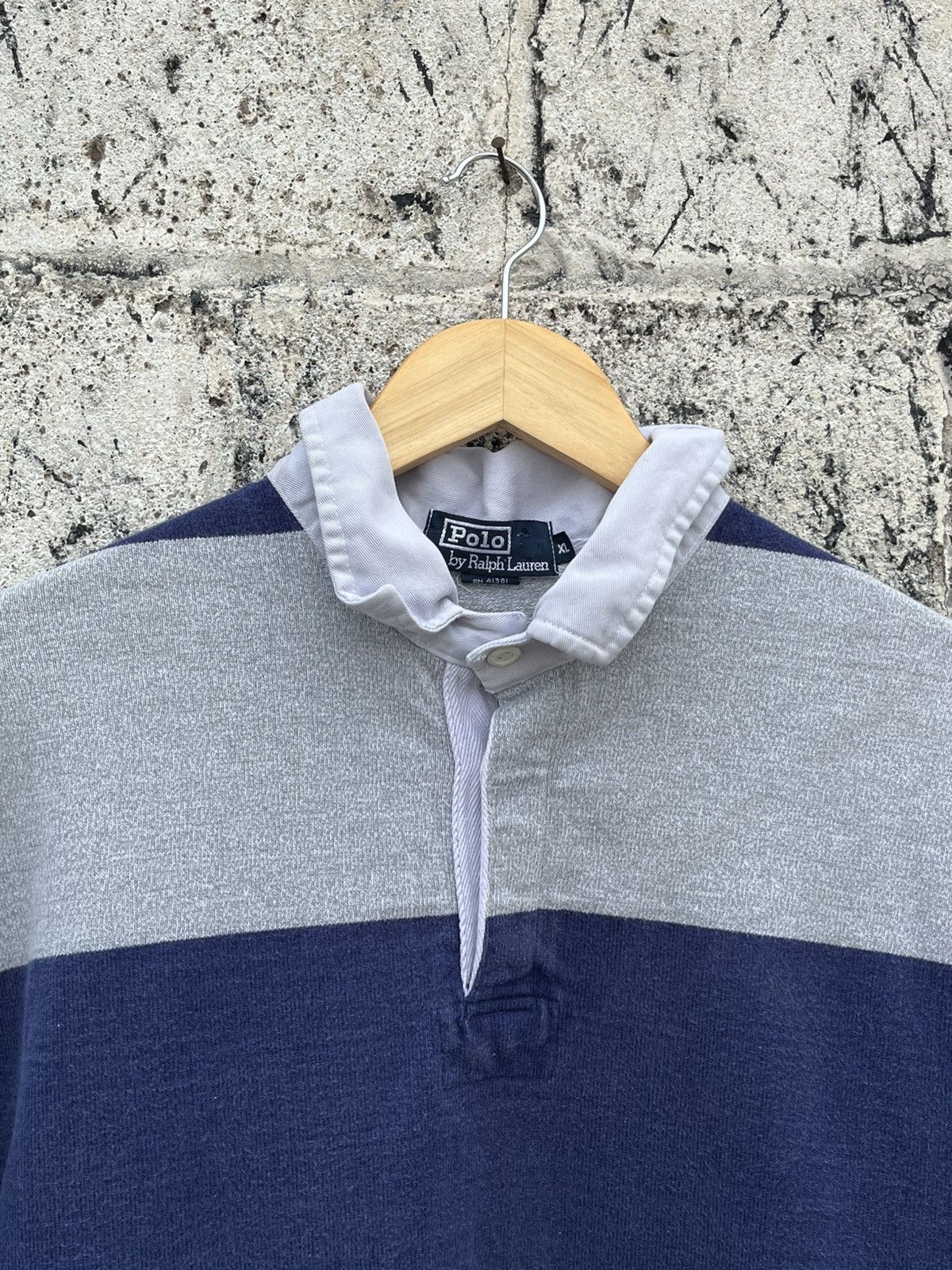 Vintage Polo Ralph Lauren vintage striped rugby shirt preppy hype Size US XL / EU 56 / 4 - 6 Thumbnail