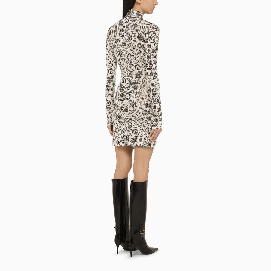Off-White o1d2blof0924 Long-Sleeved Mini Dress With Tattoo Print Size S / US 4 / IT 40 - 3 Thumbnail