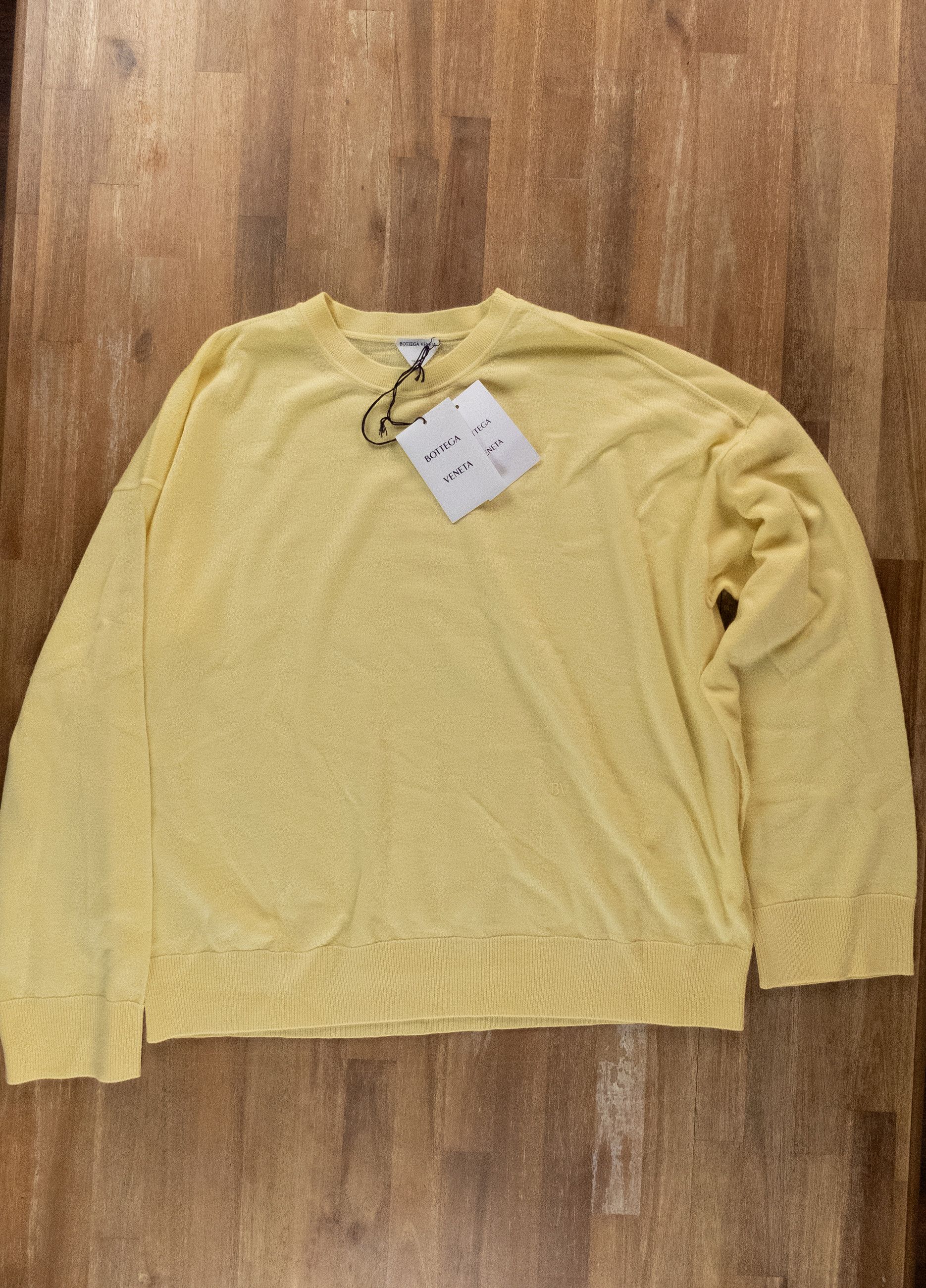 Bottega Veneta BOTTEGA VENETA yellow lightweight wool sweater Medium q Size US M / EU 48-50 / 2 - 1 Thumbnail