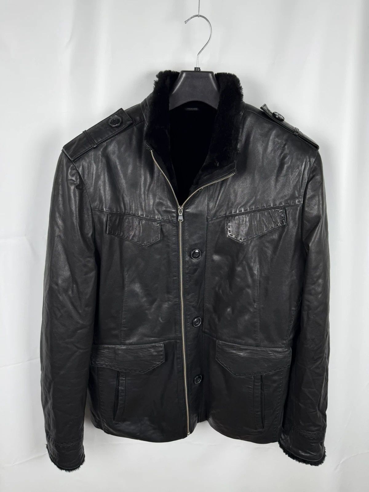 Other Marco Bossi Milano Genuine Leather Shearling Jacket size L Size US L / EU 52-54 / 3 - 2 Thumbnail