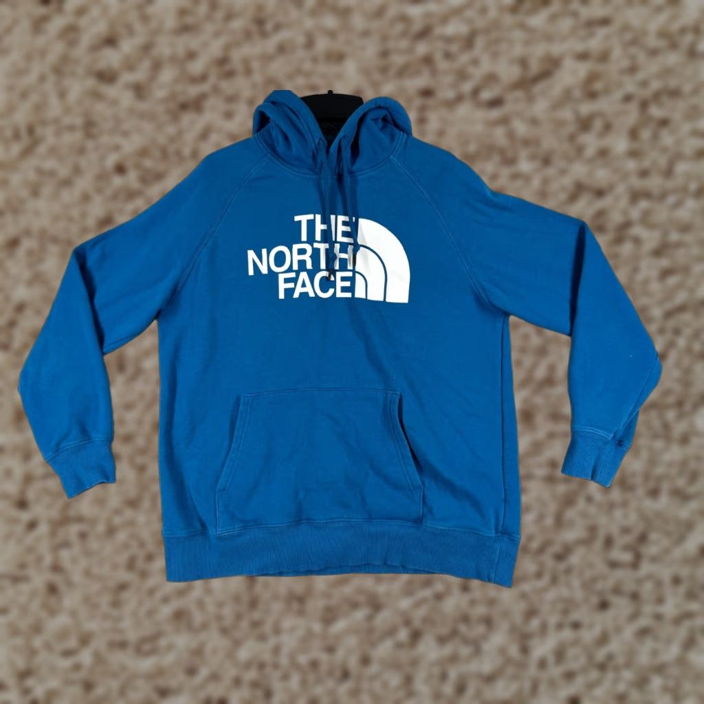 The North Face The North Face Hoodie Men L Blue Sweatshirt Pullover Crew Neck Cotton Blend Logo Embroidered Activewear 90s? Size L / US 10 / IT 46 - 1 Thumbnail