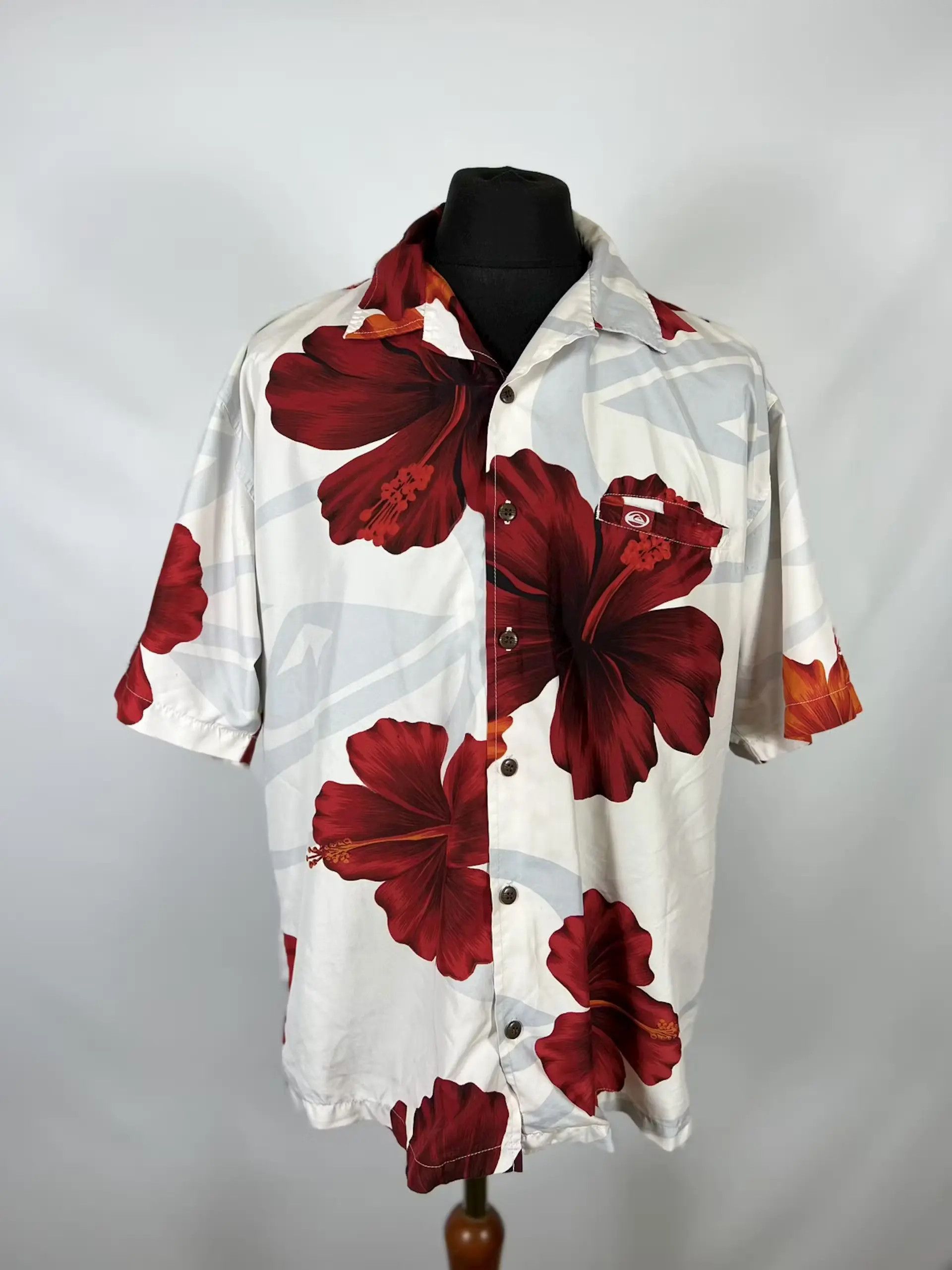 Quiksilver × Vintage Quiksilver Hawaiian floral shirt Size US L / EU 52-54 / 3 - 1 Thumbnail