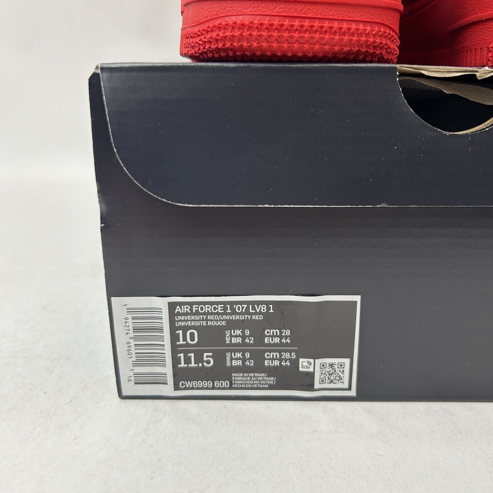 Nike Nike Air Force 1 '07 LV8 “Triple Red” 2024 Size US 10 / EU 43 - 5 Thumbnail